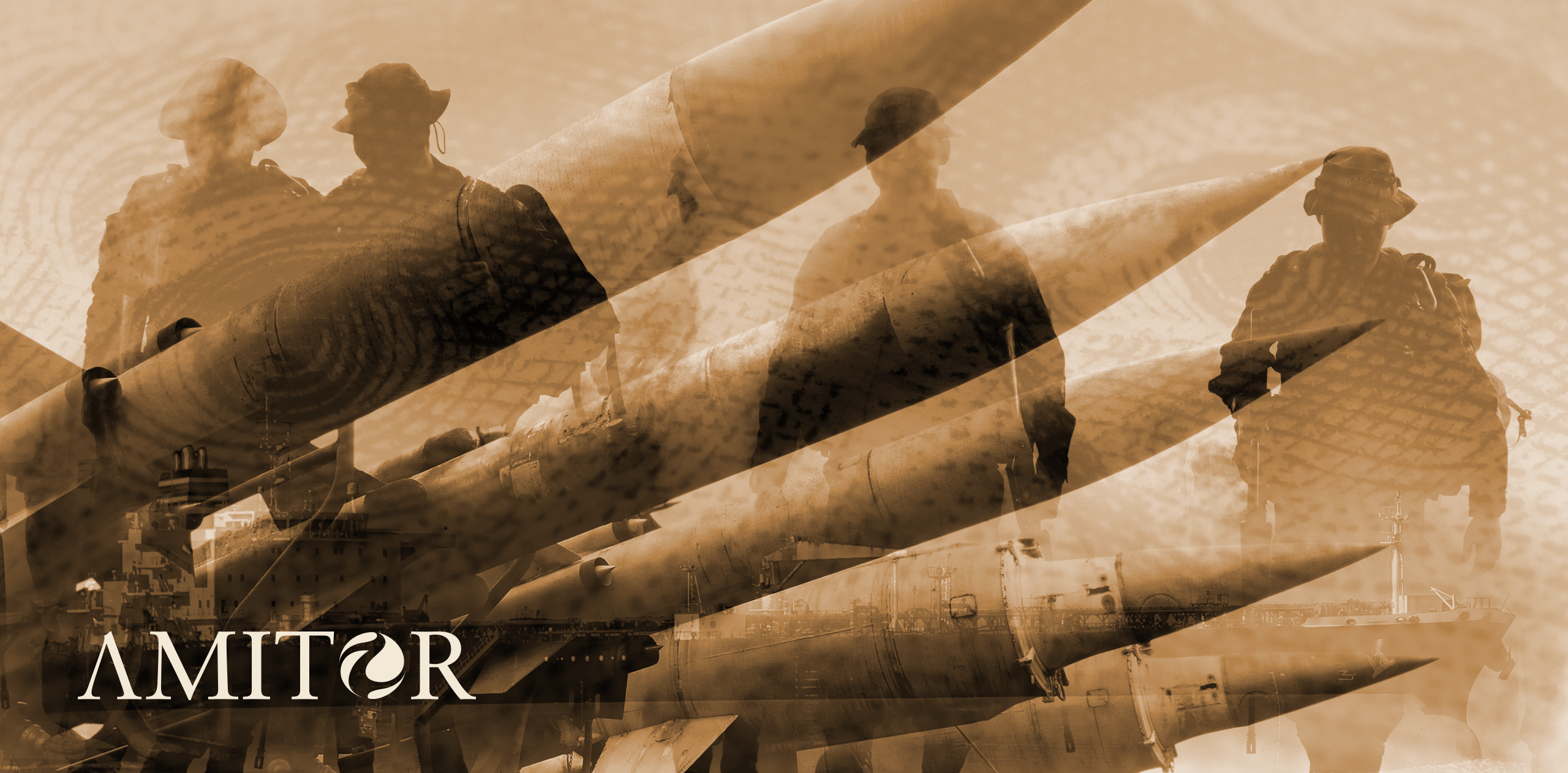 A photographic illustration depicting the evolving assymetric war between the US and Iran is plays out before the Strait of Hormuz.